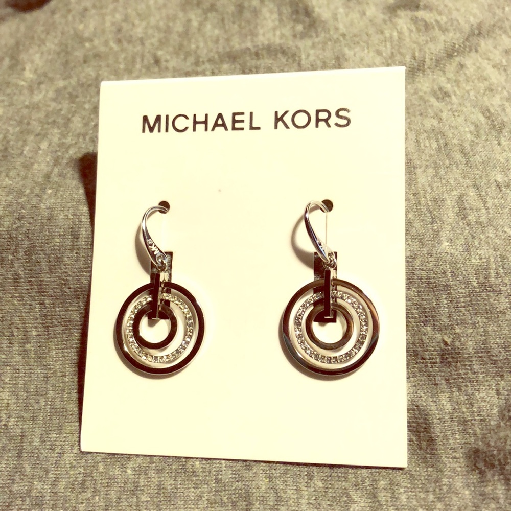 Michael Kors - NWT - Silver Fishook Back Earrings